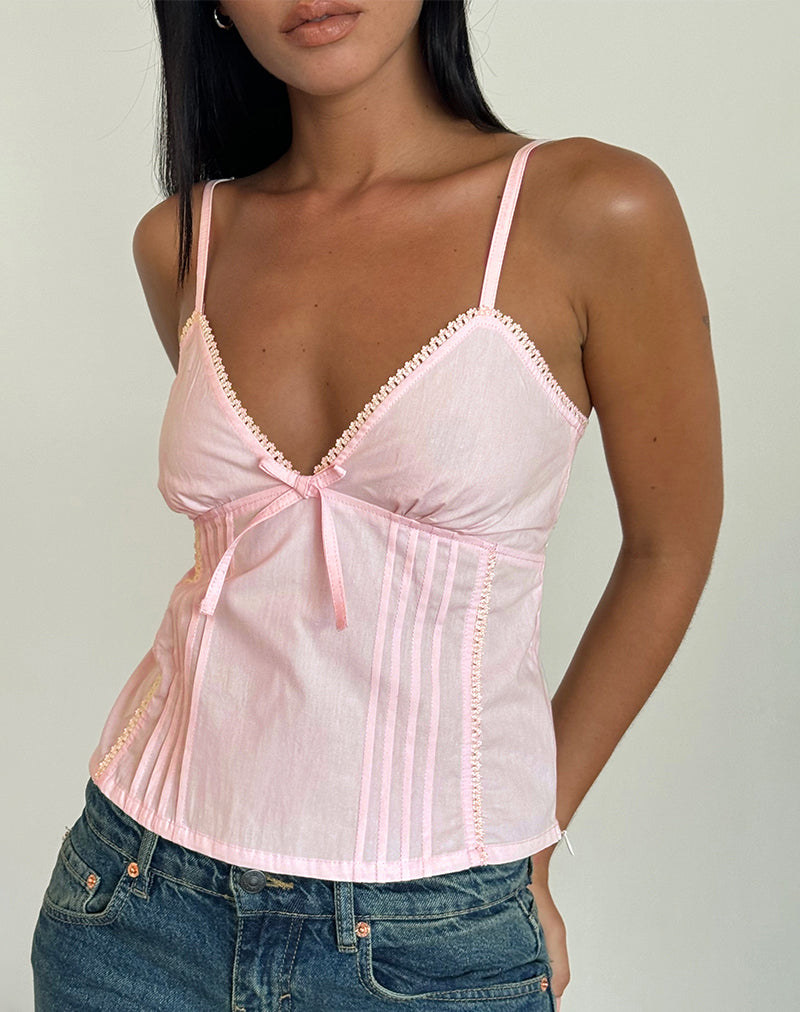 Immagine di Jepuni Cami Top in popeline rosa chiaro