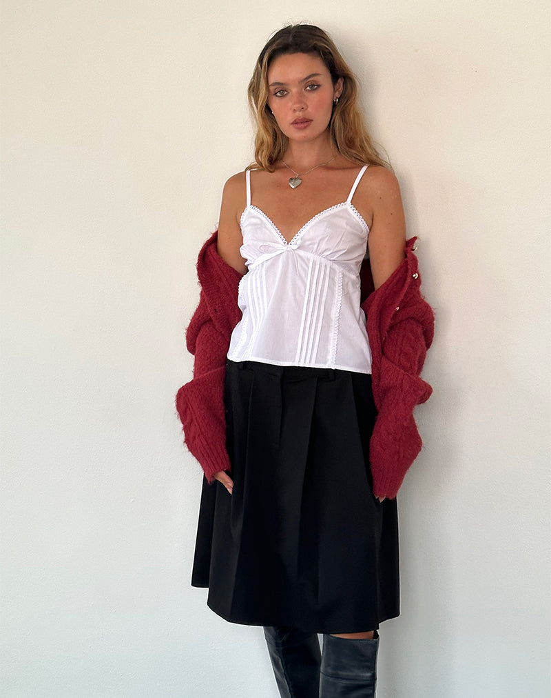 Top Jepuni in popeline bianco