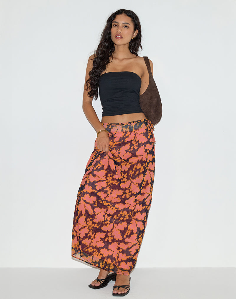 Immagine di Jezza Slip Maxi Gonna in Arredamento Floreale