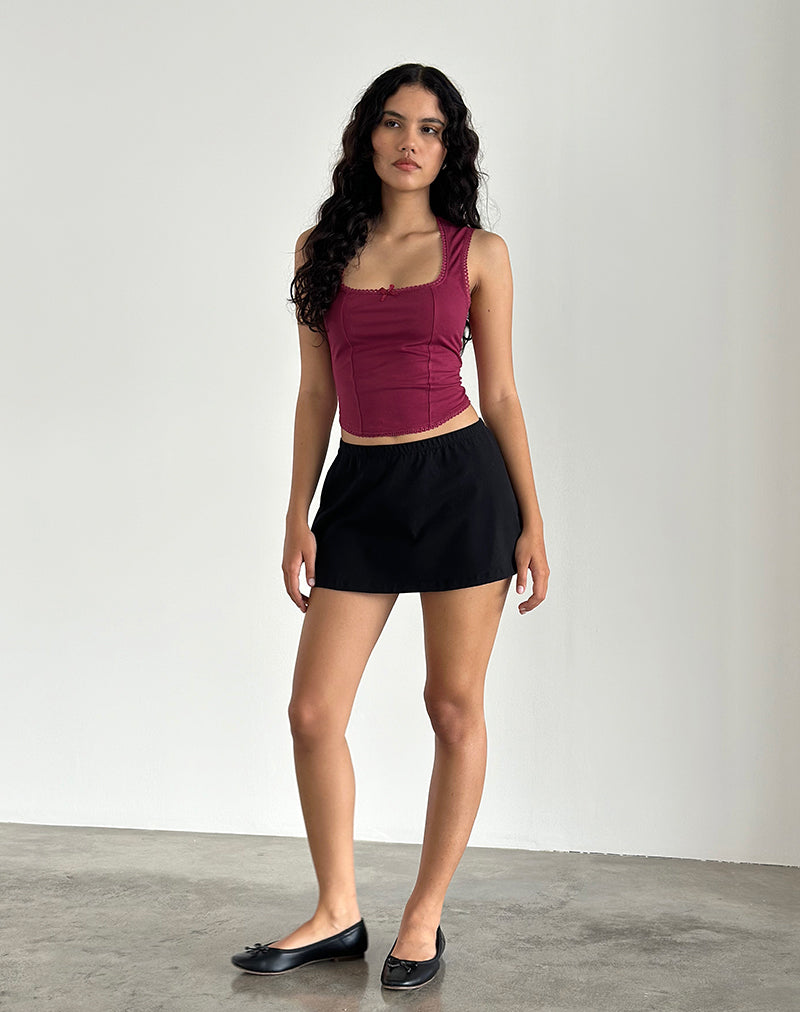 Immagine di Jinisa Top corsetto in borgogna