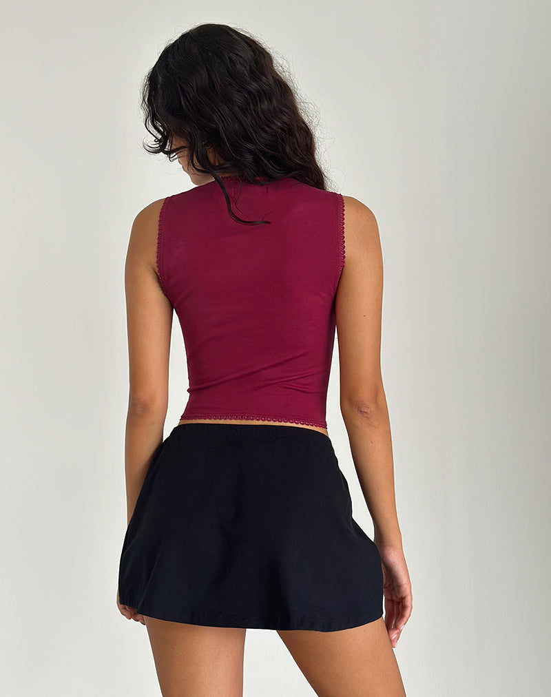 Immagine di Jinisa Top corsetto in borgogna