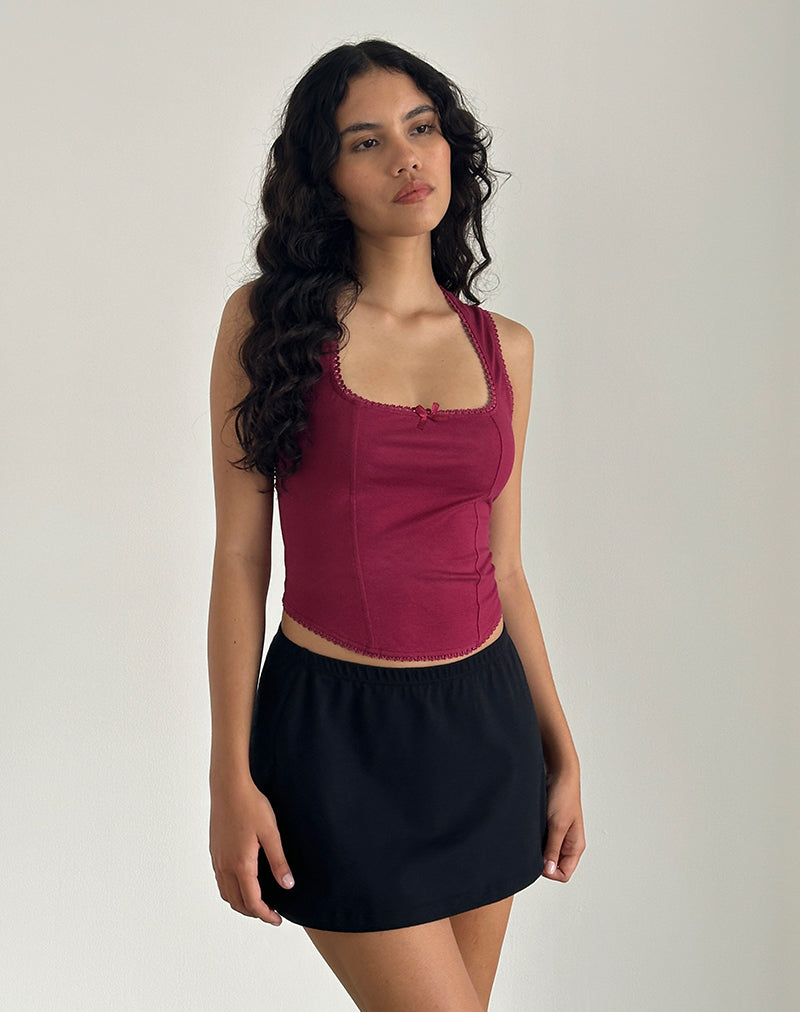 Immagine di Jinisa Top corsetto in borgogna