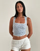immagine di Jinisia Top corsetto a righe floreali