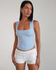 immagine di Jinisa Corset Top in blu Nantucket