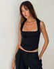 Immagine di Jinisa - Top con corsetto in sateen nero