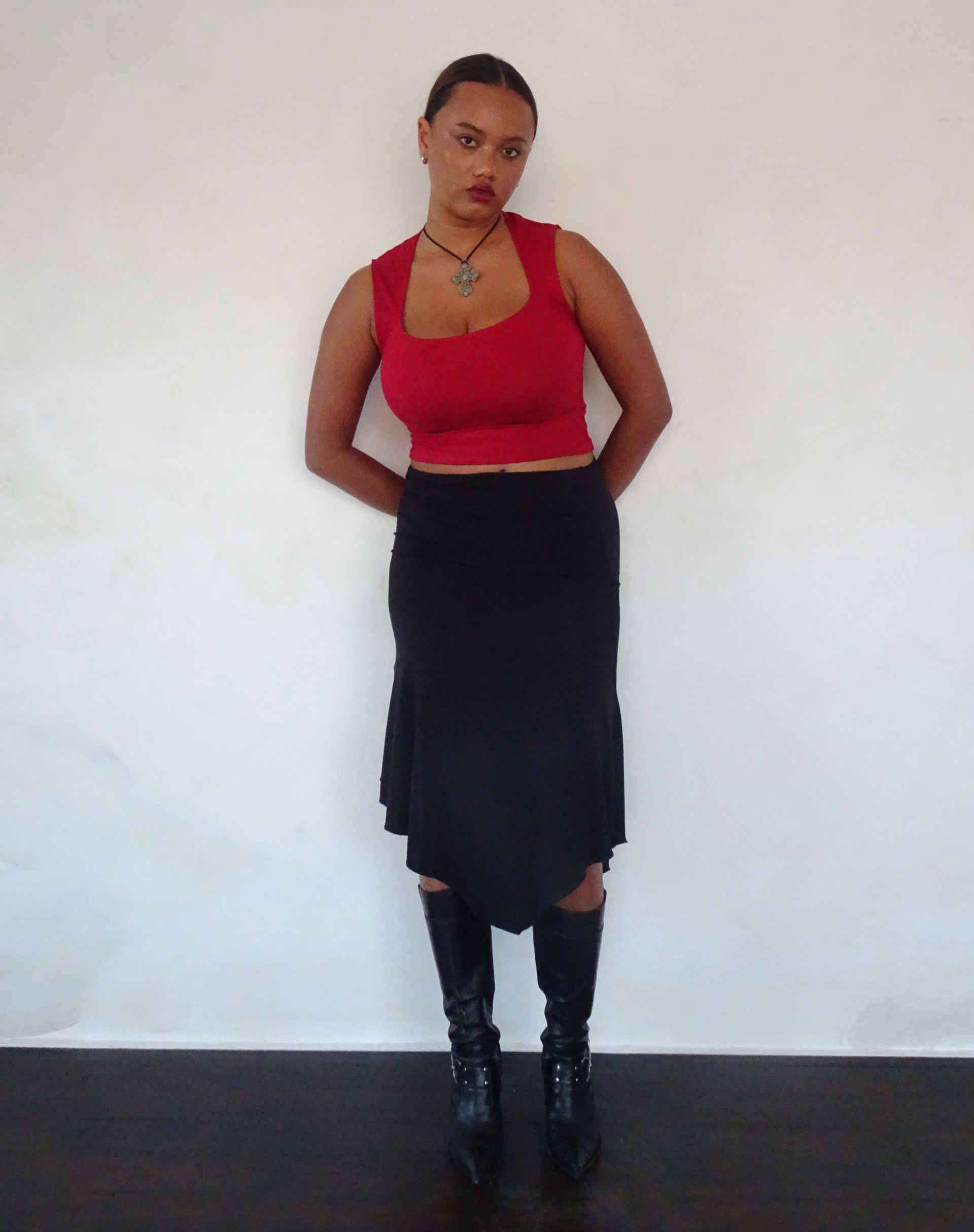 Immagine di Jinsu Crop Top in Rosso Adrenalina
