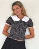 Immagine della blusa Jisoya in nero Ditsy Romance
