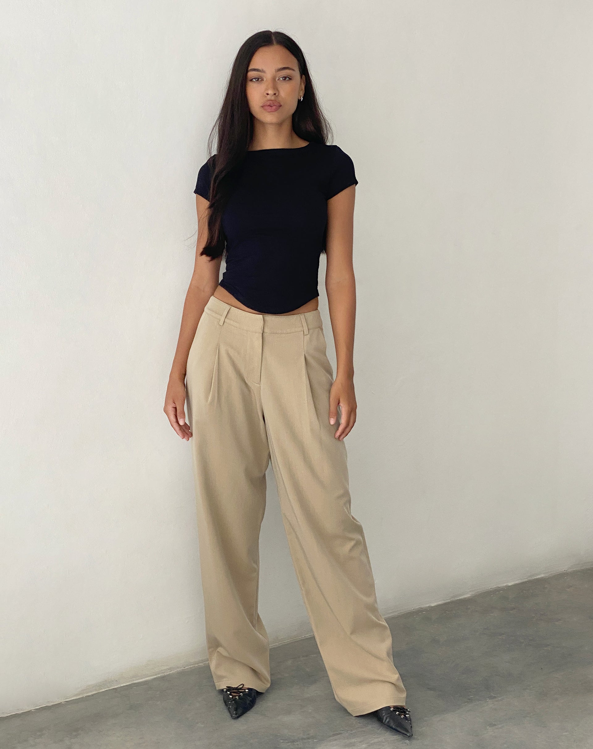 Immagine di Sakaria Pantalone a gamba larga in pietra sartoriale