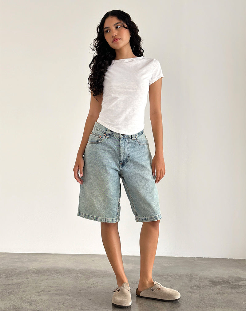 Immagine di Jojes Jersey Tee Top in bianco