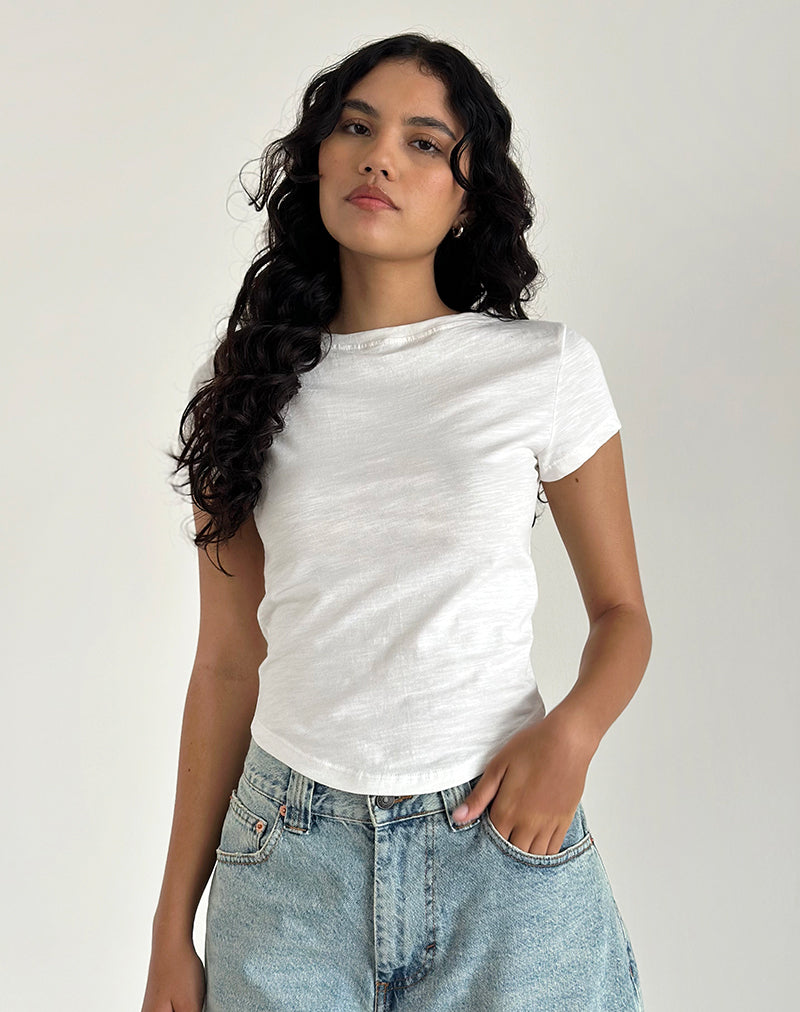 Jojes - T-shirt in jersey bianco