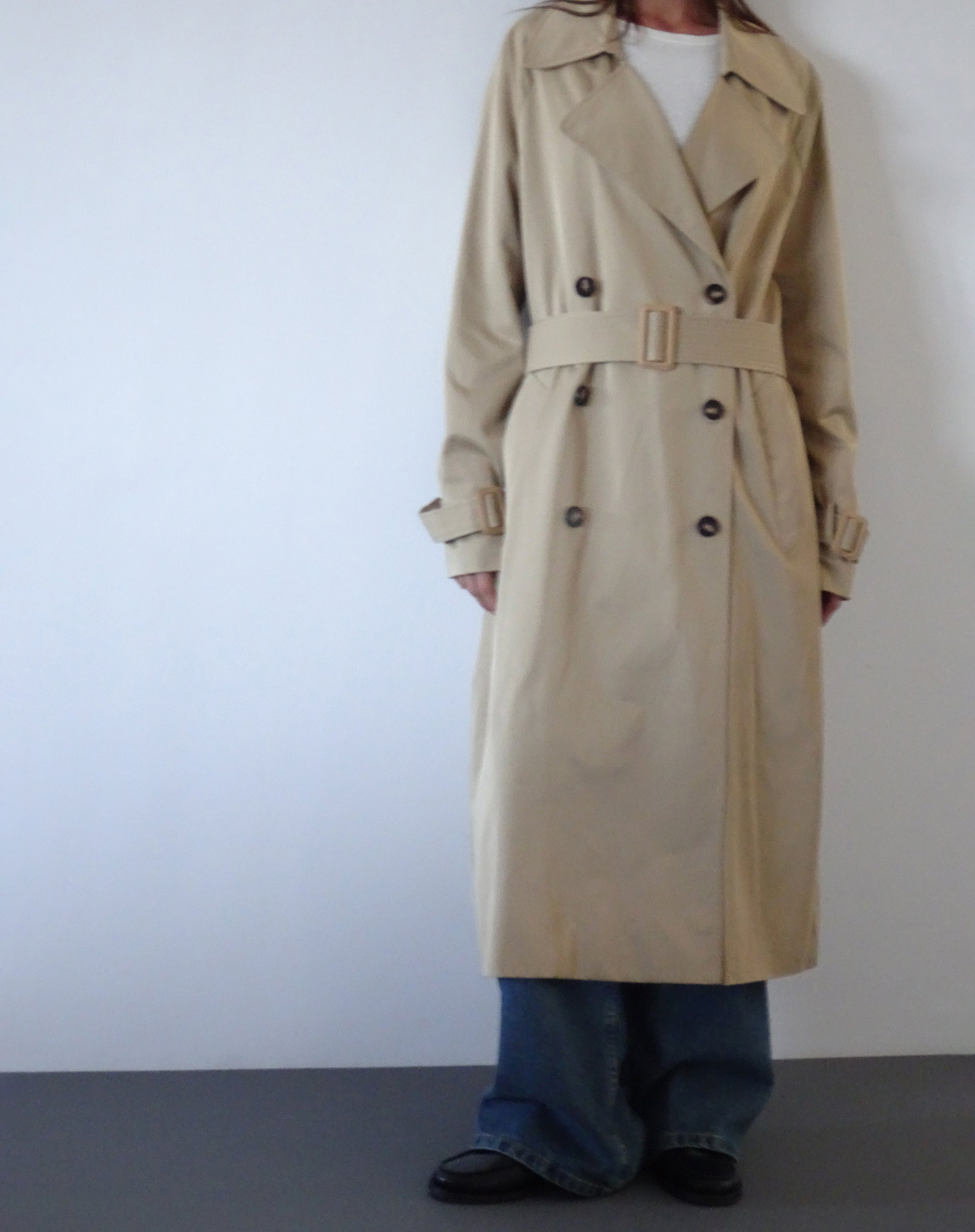 Immagine di Orcati Cappotto Trench Doppio Petto in Tan