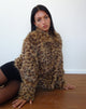 Immagine di Joji Crop Faux Fur Jacket in Brown Leopard