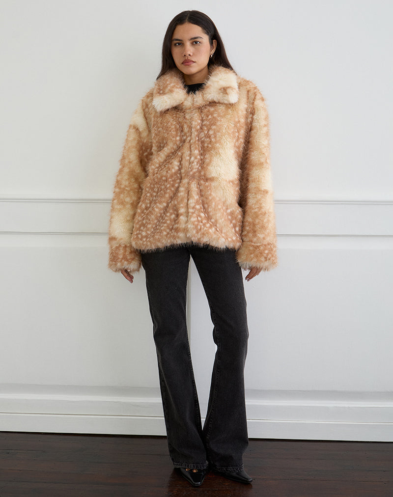 Immagine della giacca Joji con stampa Bambi beige