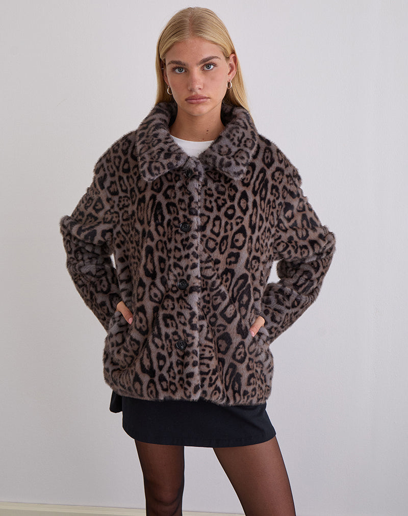 Immagine della giacca Joji in Leopardo Grigio Caldo