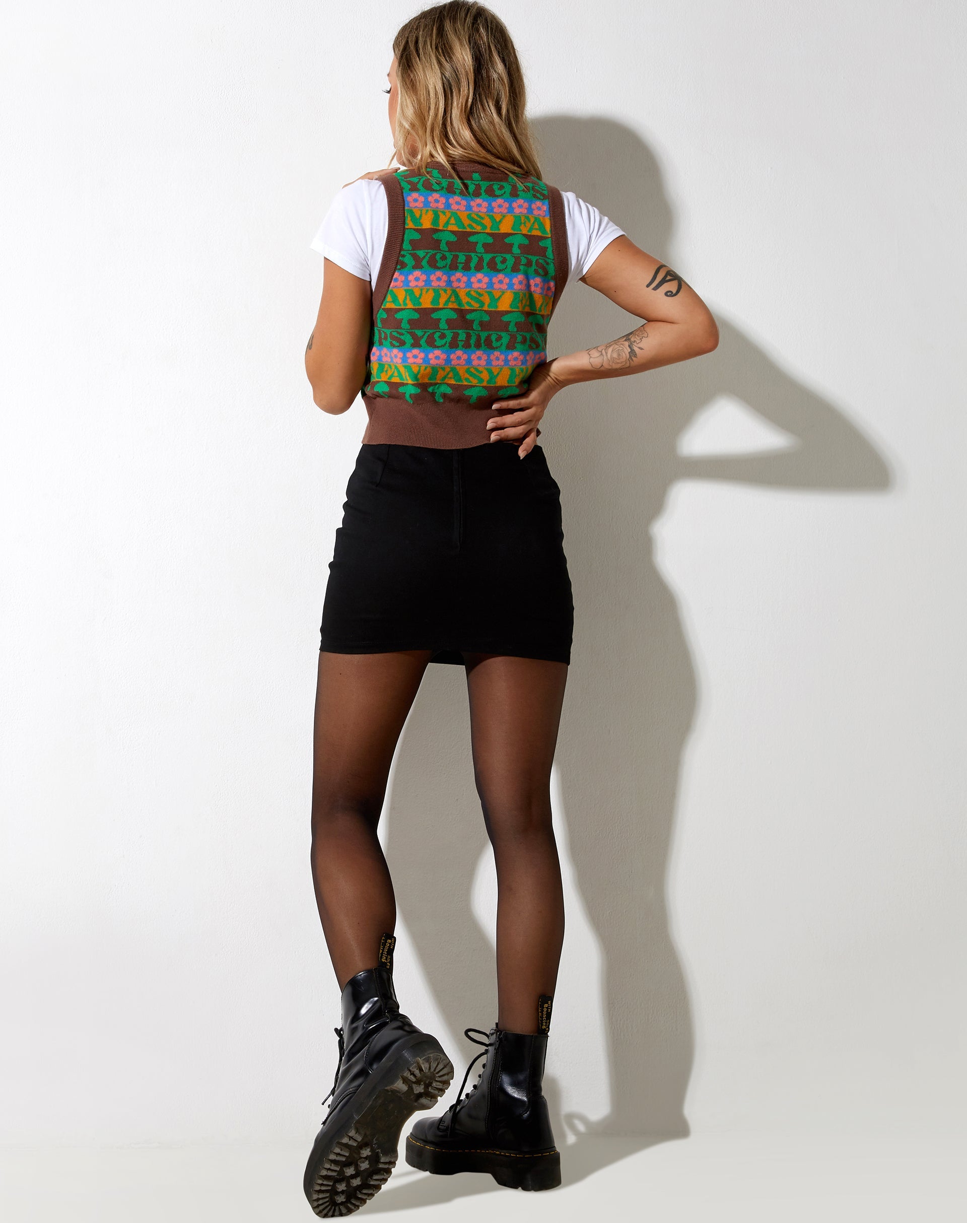 Immagine di Joker Gilet Top in maglia Fairisle Mix Brown