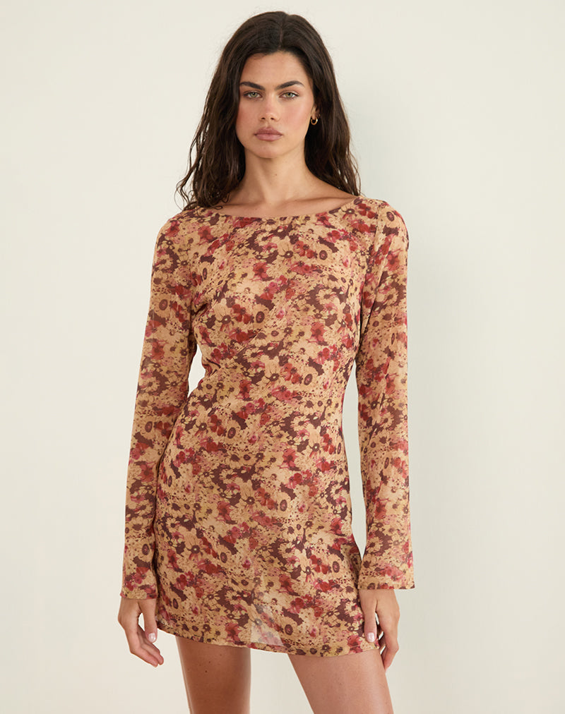 Immagine di Jovia Mini Dress in Chiffon Rusty Flower