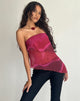 Immagine di Joyce Longline Waterfall Tube Top in Plum Watercolour