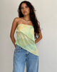 Immagine di Joyce Longline Waterfall Tube Top in giallo Watercolour
