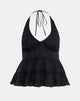Immagine di Juanita Frill Halter Neck Top in nero