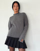 Immagine di Judah - Maglione oversize a maglia a costine di colore antracite