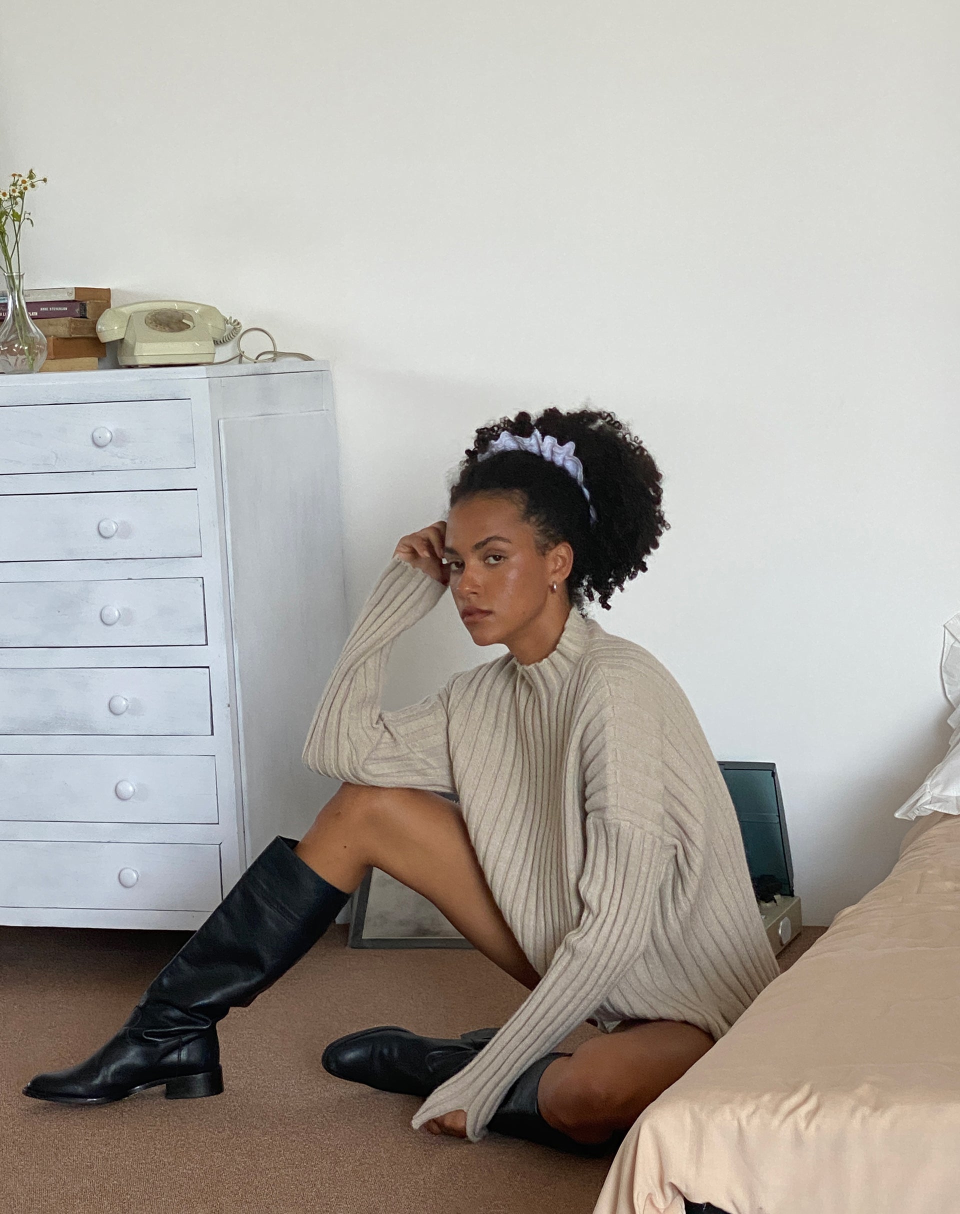 Immagine di Judah - Maglione oversize a costine in ecru