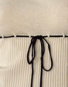 Beige con rilegatura nera