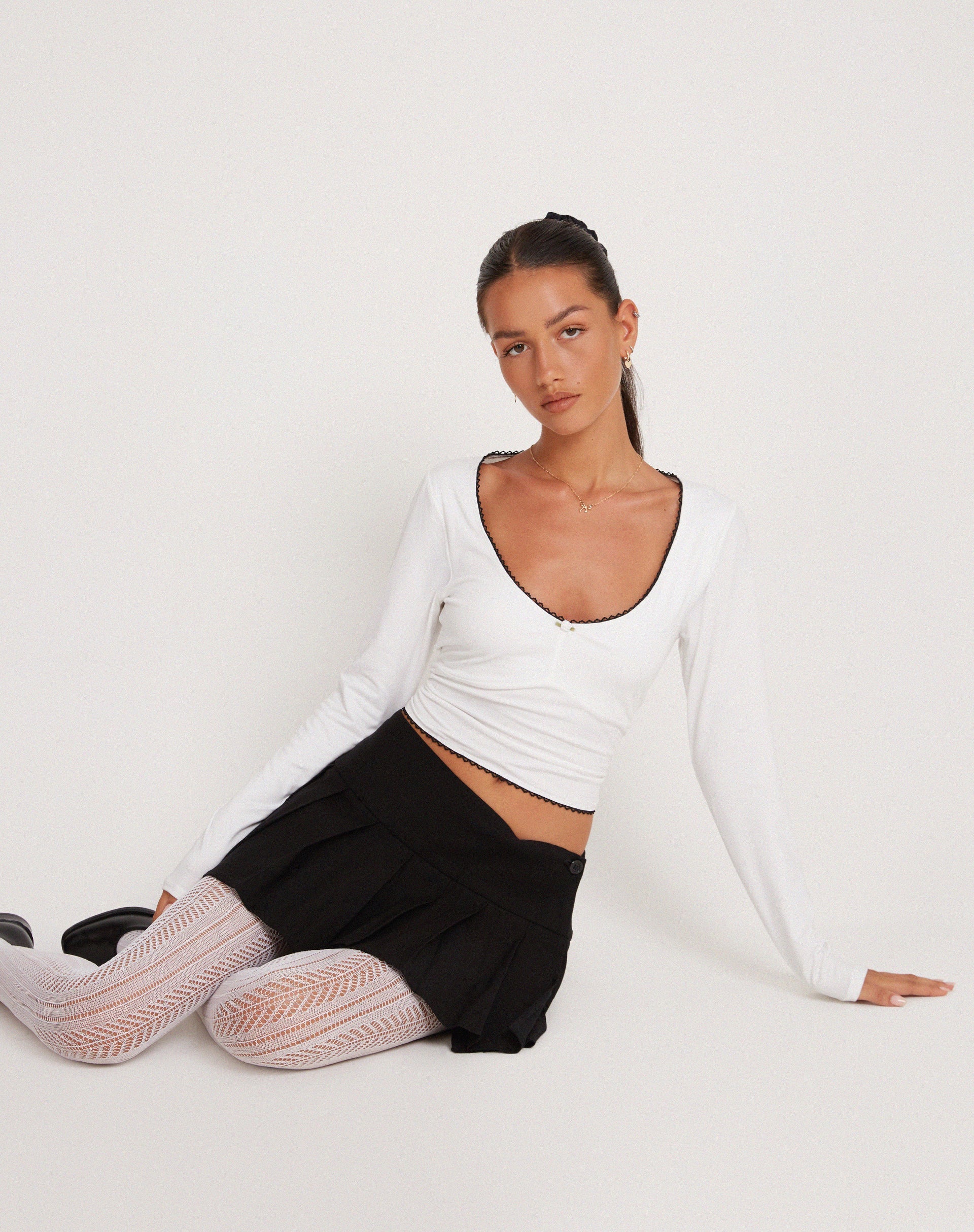 immagine di JUNIE BALLET JERSEY TOP BIANCO