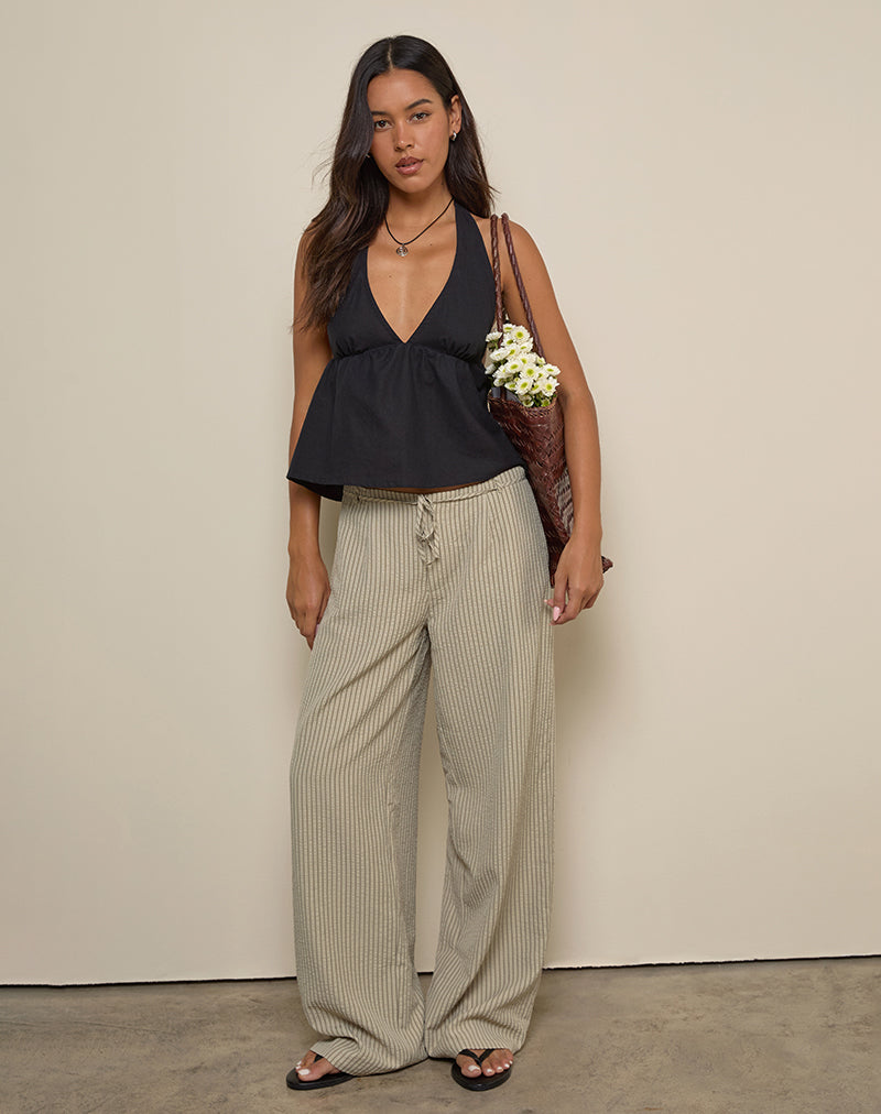 Immagine di Juria - Pantalone a righe neutre color kaki