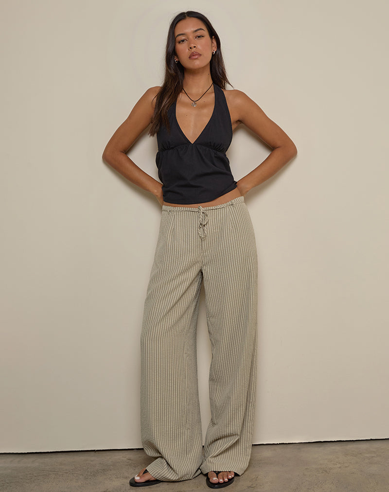 Immagine di Juria - Pantalone a righe neutre color kaki