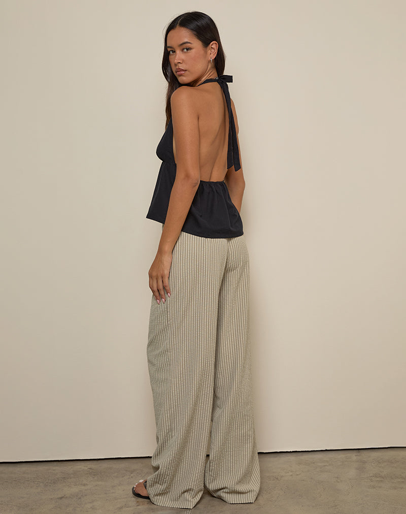 Immagine di Juria - Pantalone a righe neutre color kaki