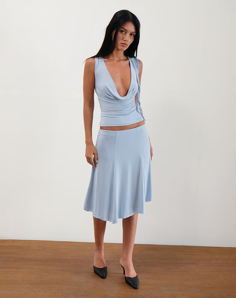 Top senza maniche Saylor in blu cielo