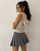 Immagine di Kaede Gilet con cappuccio in maglia naturale