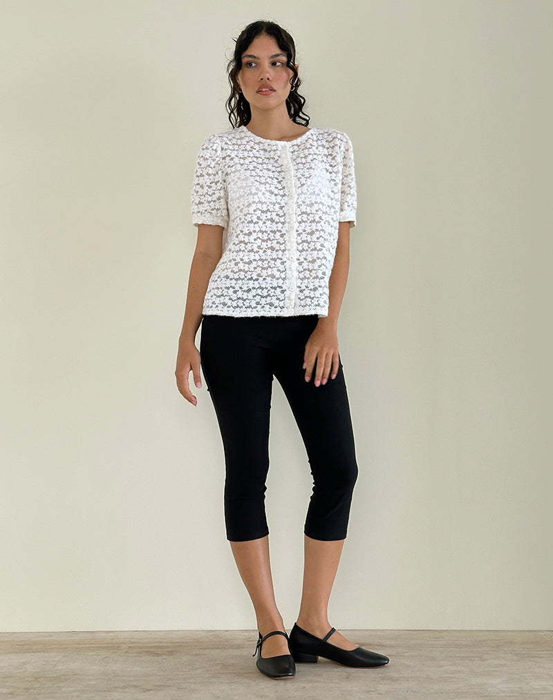 Immagine di Kaelyn Top in pizzo Dahlia Avorio