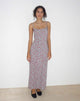 Immagine di Kafka Maxi Slip Dress in blu floreale Ditsy