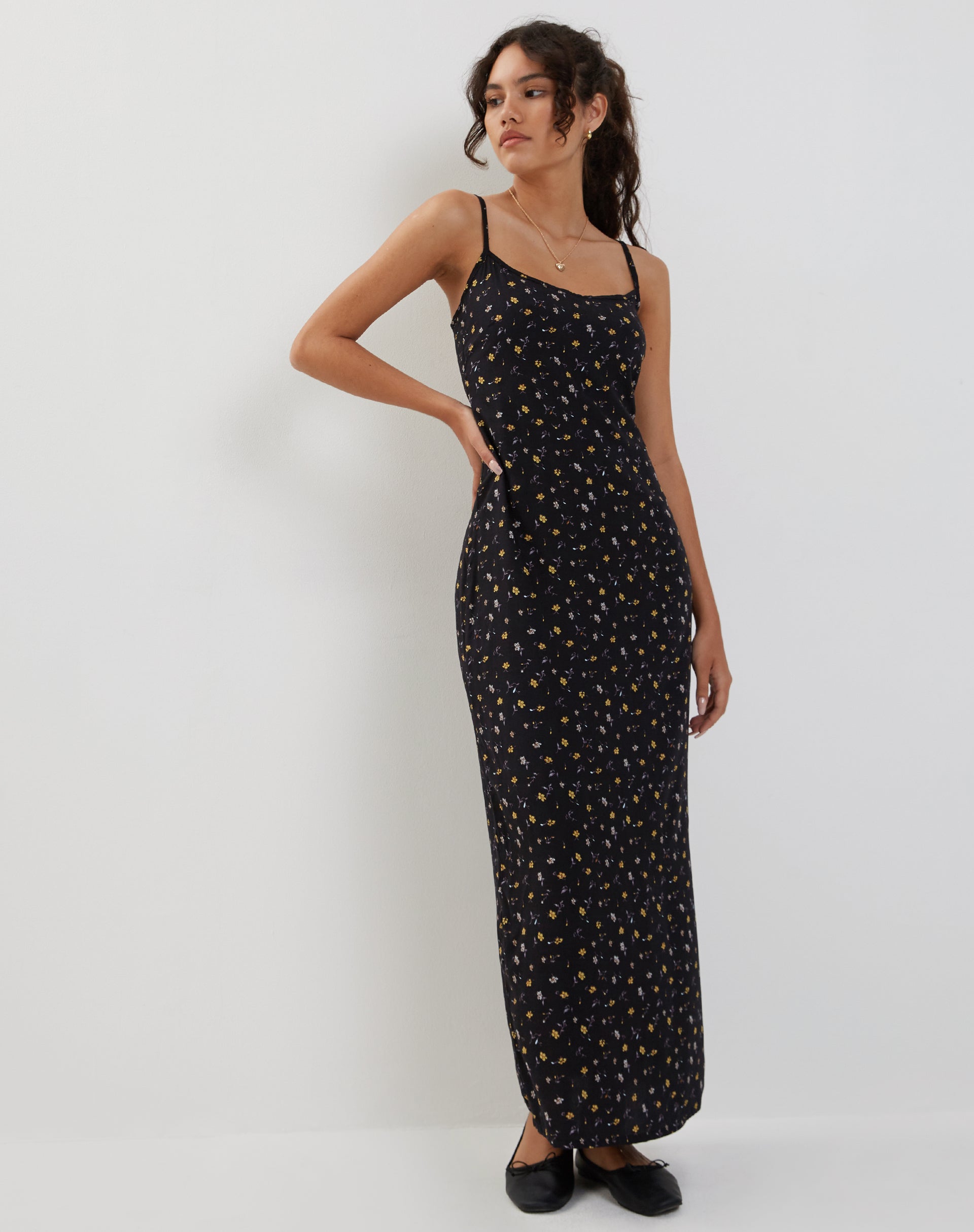 Immagine di Kafka Maxi Dress in Pretty Petal Nero