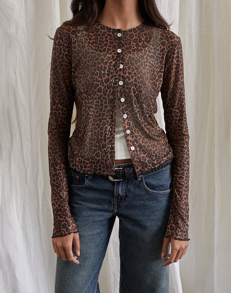 Immagine di Kahula Shirt in Mesh Rar Leopard
