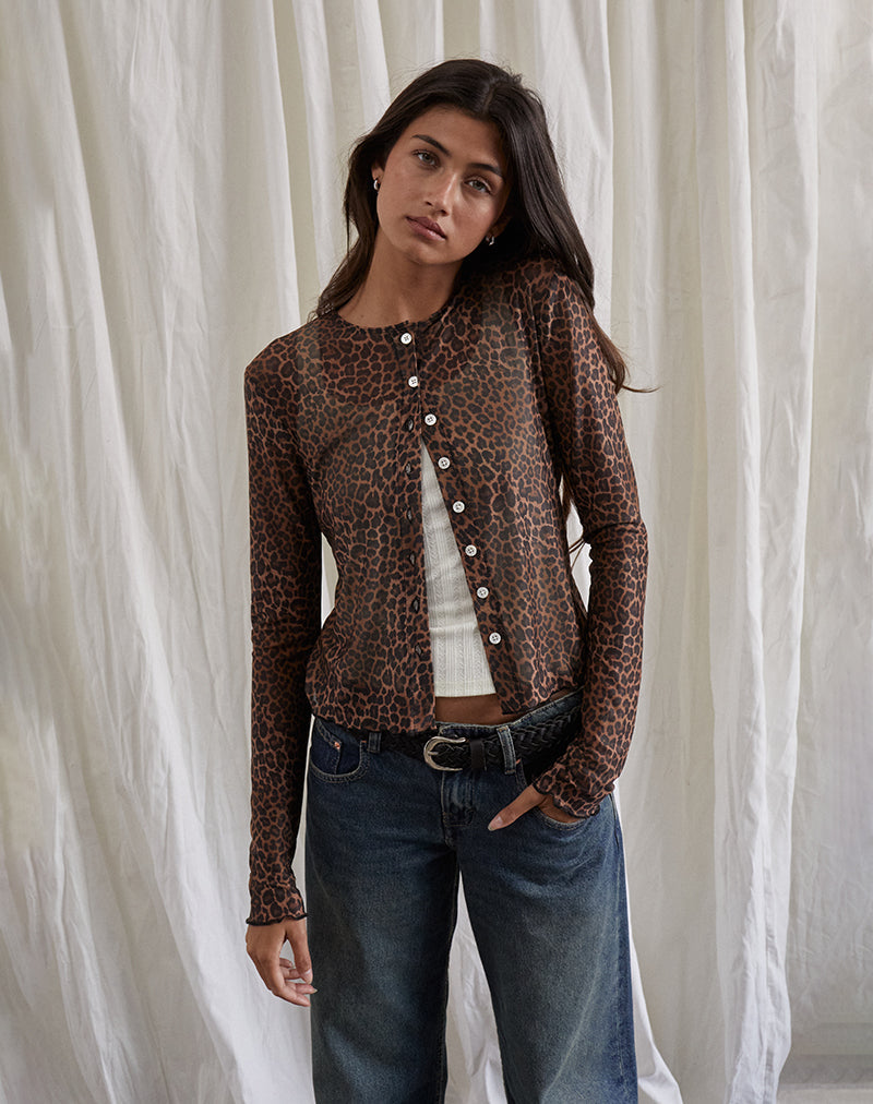 Immagine di Kahula Shirt in Mesh Rar Leopard