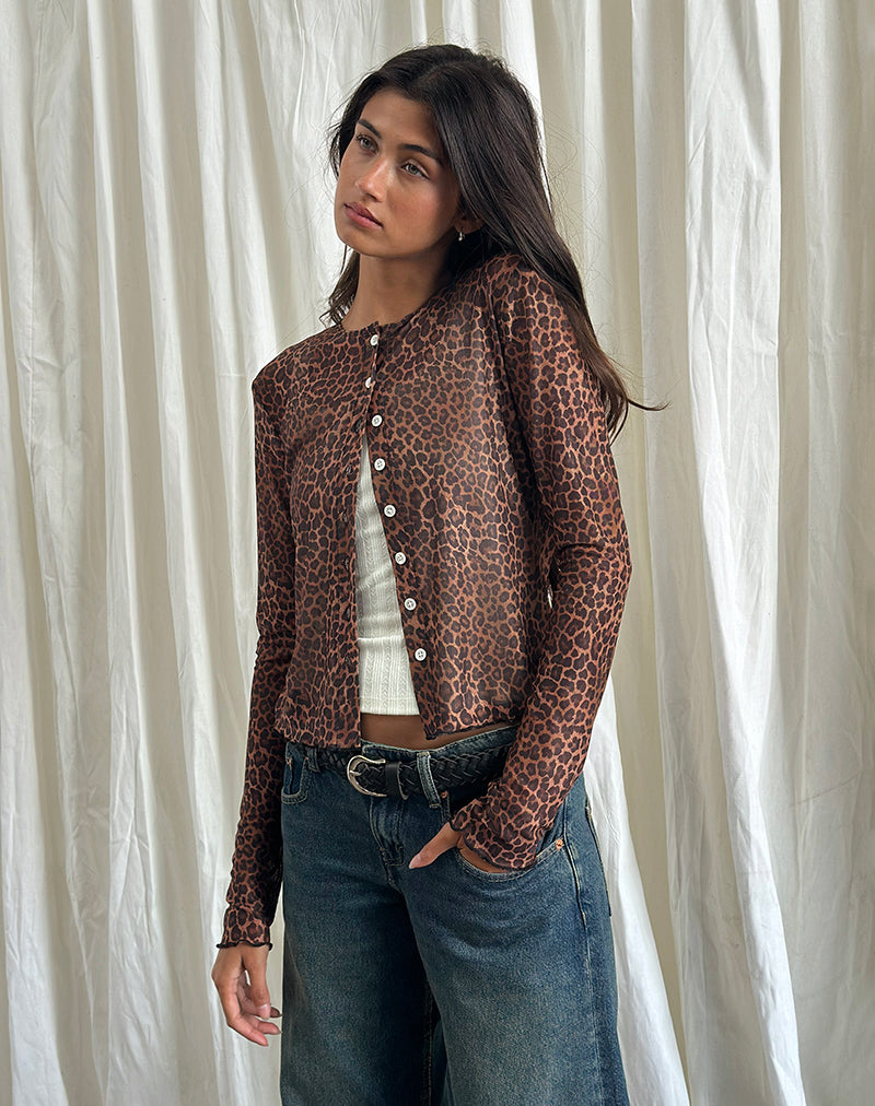 Immagine di Kahula Shirt in Mesh Rar Leopard
