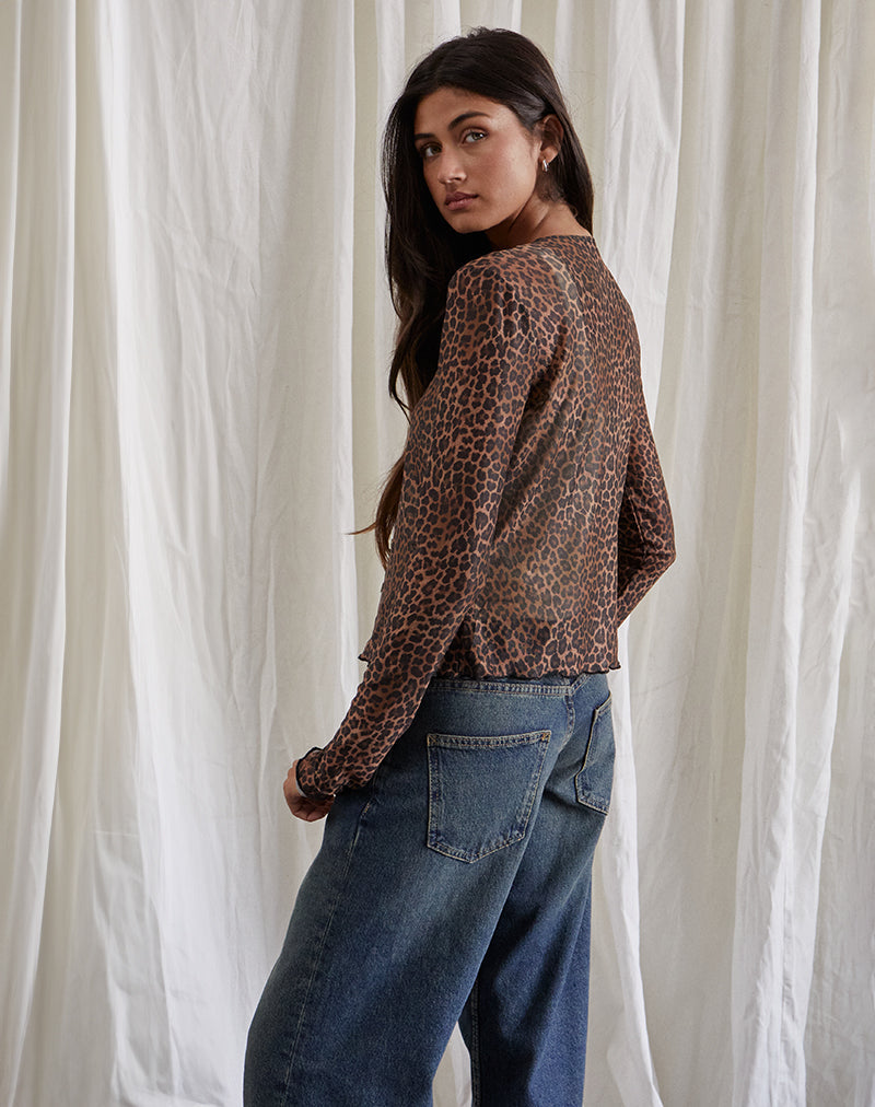 Immagine di Kahula Shirt in Mesh Rar Leopard
