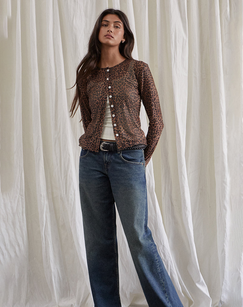 Immagine di Kahula Shirt in Mesh Rar Leopard