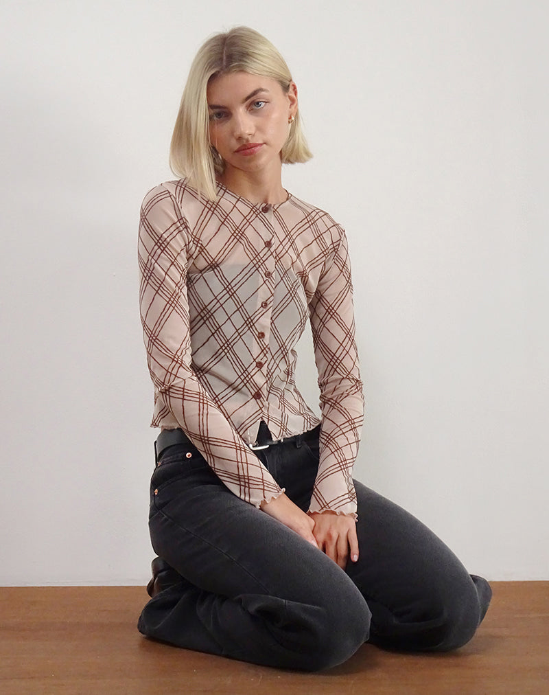 Immagine di Kahula Shirt in Sketchy Stripe Nude