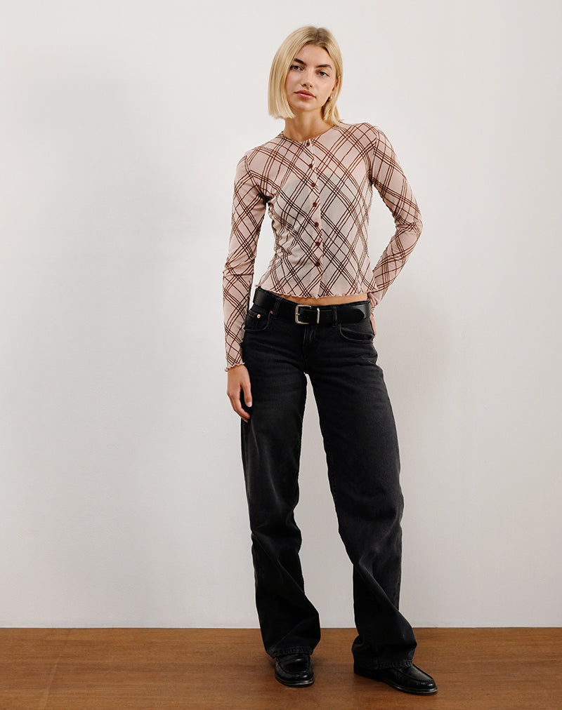 Immagine di Kahula Shirt in Sketchy Stripe Nude