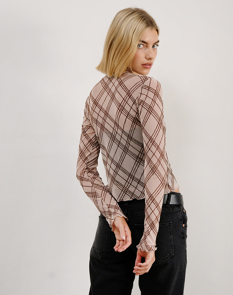 Immagine di Kahula Shirt in Sketchy Stripe Nude