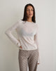 Immagine di Kaleo Roll Edge Jumper in maglia Ecru