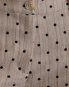 Beige con gessato a pois