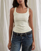 Immagine di Kalinda Gilet Top in Pointelle Avorio