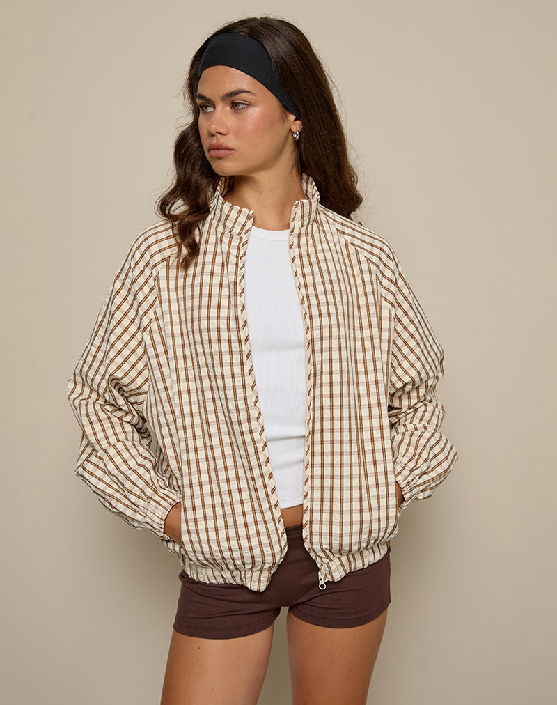 Immagine della giacca Kalle in marrone check