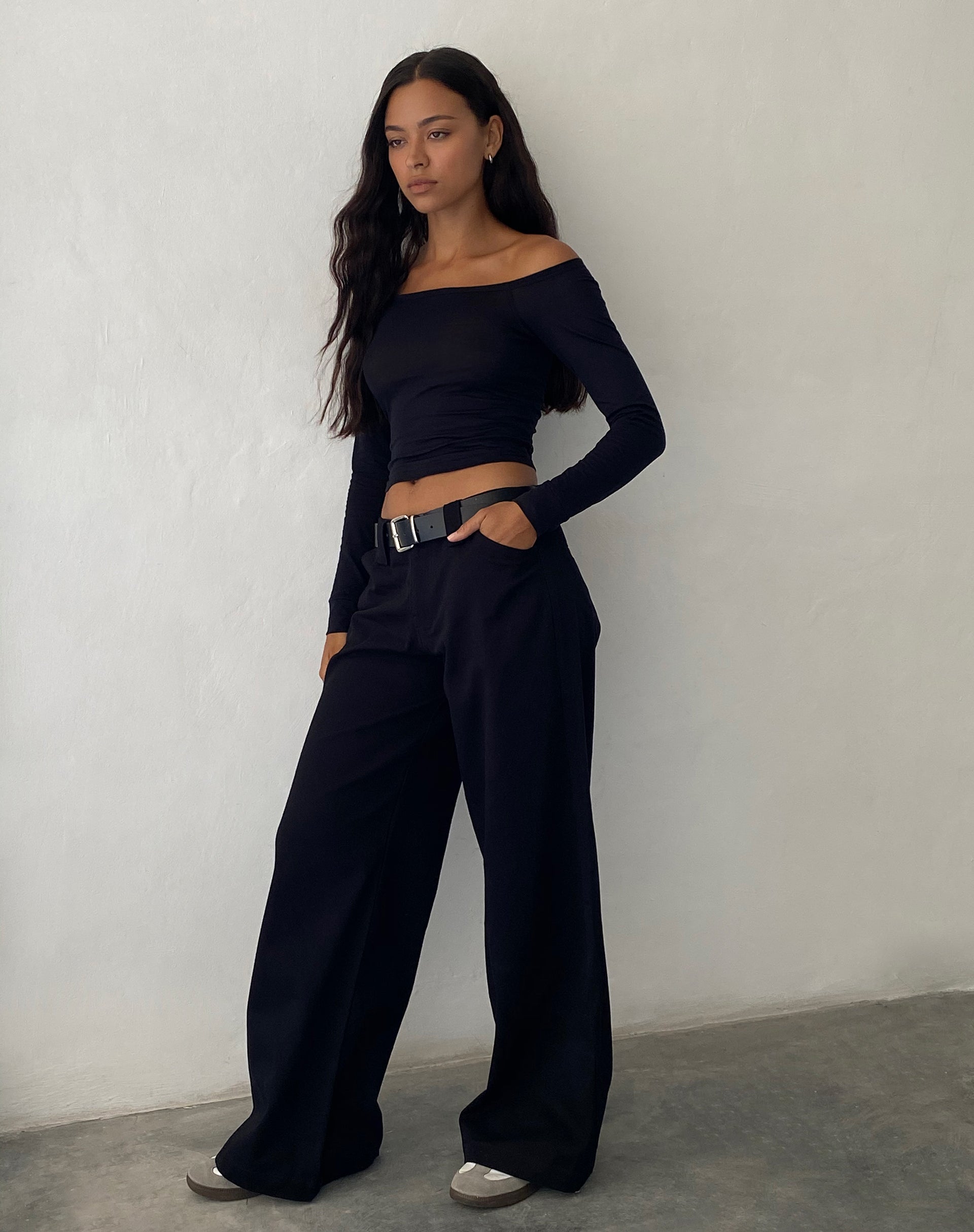 Immagine di Kaomy Pantalone a gamba larga in nero
