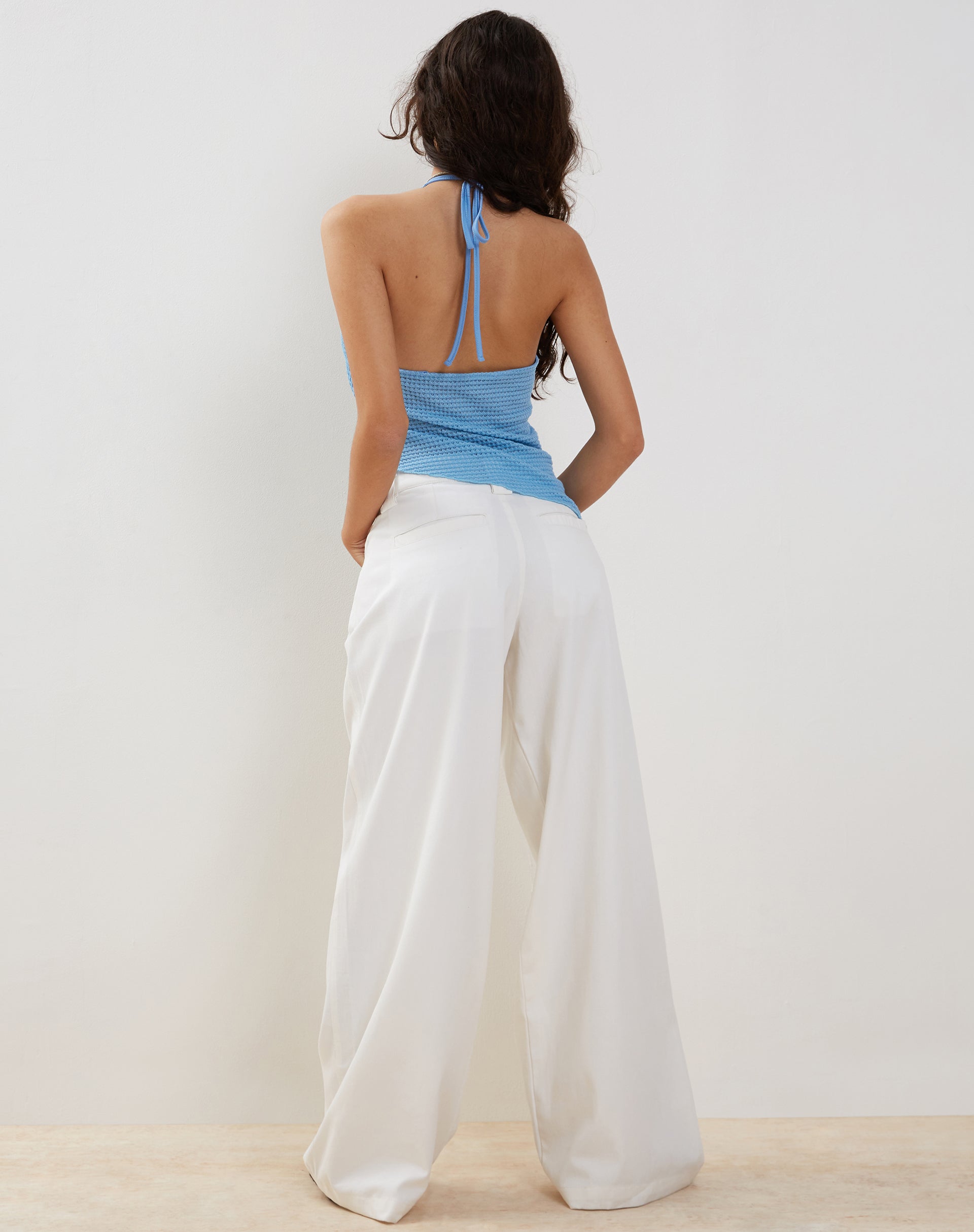 Immagine di Kaomy Pantalone a gamba larga in bianco