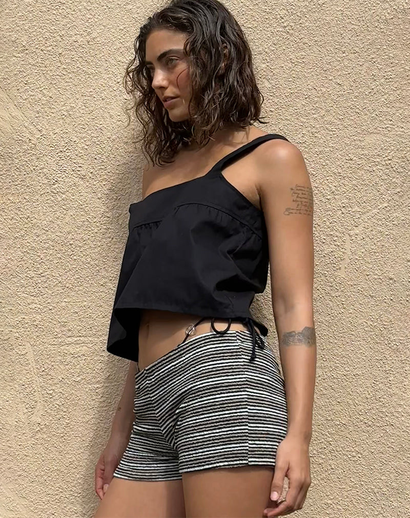Immagine di Eunia Short a righe nere e marroni
